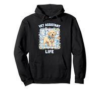 Vet Assistant Life Cute Retriever Puppy Veterinario Tech Felpa con Cappuccio