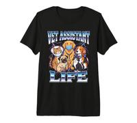 Vet Assistant Life Vet Tech Retro Veterinary Day Maglietta Premium