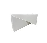 Vetrineinrete® Applique da parete in gesso rettangolare incrociato doppia emissione up e down lampada contemporanea con attacco g9 soggiorno camera da letto