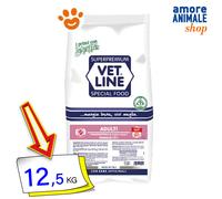 Vet Line Dog Adulti Maiale Cibo Secco Cani 12,5 Kg