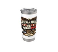 Veteran Made Freedom Paid Patriotic Eagle Flag Veteran Vets 1776 250 Bicchiere termico in acciaio inox doppia parete