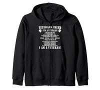 Veteran’s Creed I’m Veteran T-Shirt Felpa con Cappuccio