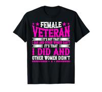 Veteran Woman Strong Vet Lady American Woman Soldier DD-220 Maglietta