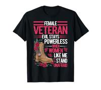 Veteran Woman Strong Vet Lady American Woman Soldier DD-230 Maglietta