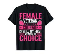 Veteran Woman Strong Vet Lady American Woman Soldier DD-231 Maglietta