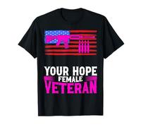 Veteran Woman Strong Vet Lady American Woman Soldier DD-242 Maglietta