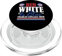 Veterana squadra di football americano con bandiera degli Stati Uniti rossa, bianca e blu PopSockets PopGrip per MagSafe