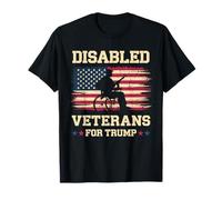 Veterani disabili per Trump 2024 Elezione Bandiera americana Maglietta