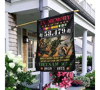 Veterano Del Vietnam In Memoria Di 58.479 Fratelli E Sorelle Bandiere All'Aperto Deluxe Bandiera Da Giardino Durevole Bandiere Pirati Decorazione Per Giardino Patio Cortile M