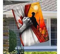 Veterano Lest We Forget Canada Bandiera Da Cortile Deluxe Bandiera Da Giardino Doppio Lato Bandiere Pirati Decorazione Per Giardino Esterni Fattoria S