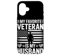 Veterano Marito USA Bandiera Veterans Day Custodia per iPhone 16