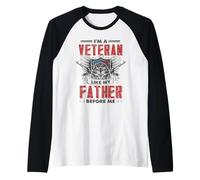 Veterano patriottico - Sono un veterano come mio padre prima di me Maglia con Maniche Raglan