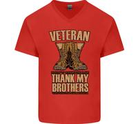 Veterano Stivali Esercito Inglese Marines Pippo Uomo Scollo A V Cotone T-Shirt