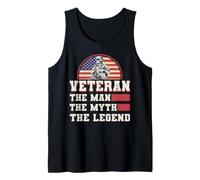 Veterano The Man The Myth The Legend Funny Veterans Day Canotta