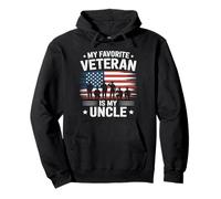 Veterano Zio USA Bandiera Veterans Day Felpa con Cappuccio