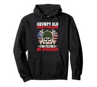 Veterans Day US Army Soldato Grumpy Combat Engineer Felpa con Cappuccio