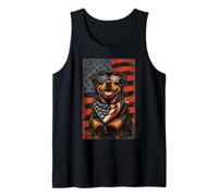 Veterans Day USA American Flag Rottweiler Canotta