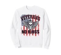 Veterans No Kings USA Bandiera America Felpa
