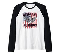 Veterans No Kings USA Bandiera America Maglia con Maniche Raglan