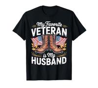 Veterans Wives Tees Il mio veterano preferito è mio marito Maglietta