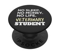 Veterinarian No Sleep No Money No Life Vet Student PopSockets PopGrip Adesivo