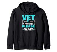 Veterinario in corso Caricamento Animale Medico Futuro Veterinario Felpa con Cappuccio
