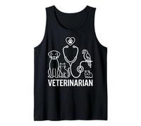 Veterinario Pet Line Art con Stetoscopio Canotta