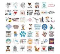 Veterinary Cartoon Stickers - Adorable Vet Decal Pack, Waterproof Vinyl Decorative Labels, Bright Character Designs | Playful Artistic Customization For Laptops Notebooks Bottles Cases Teen Collection