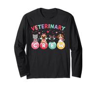Veterinary Crew Veterinarian Animal Hospital Team Maglia a Manica
