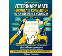 Veterinary Math Formula & Conversion Quick-Reference Workbook: Metric-Apothecary Conversions, Dilution Ratios, mg/kg Dosing & CRI Rate Charts for Veterinary Technician Students with Practice Drills