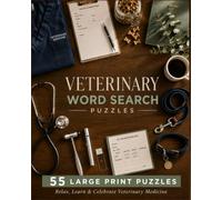Veterinary Word Search Puzzles: Word Search Puzzles with Easy to Read Large Print about Veterinary Medicine, Dogs, Cats, Animal Care and More | 8×10, ... Gifts for Relaxation, Holidays and Vacations