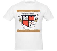 VETES Simple Minds Sparkle in The Rain Mens T Shirts Design Crew Neck White L