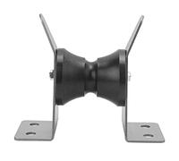 VETESHENM Staffa di ancoraggio marino, staffa di ancoraggio a farfalla a doppia ruota in acciaio inox 316, supporto a rullo di prua resistente con installazione a vite per barca,