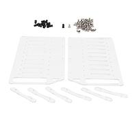 VETESHENM YJ - Y10F Rack per Disco Rigido, Rack per HDD da 3,5 Pollici, Supporto per Montaggio Fai-da-Te in Acrilico Trasparente con 10 Dischi rigidi e Supporto per 3 ventole, Include Viti