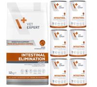 VETEXPERT Veterinary Diet Dog Intestinal Elimination 12kg + Intestinal 6x400g