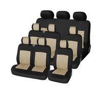 VETJMUA Coprisedile Per Auto Per Schmuck (Per VII Bus 9 P2) Coprisedili Per Auto 2+1 Coprisedili Protettivi Coprisedili per auto(BEIGE 9pcs)