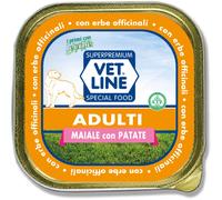 Vetline Vet Line Umido Adulti Maiale e Patate per Cani Adulti Monoproteico 150 gr