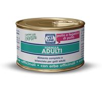 Vetline Vet Line Umido Pollo e Fegatini di Pollo per Gatti 85 g