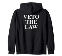 Veto The Law Anti Fascism Resist Protest No Kings in America Felpa con Cappuccio