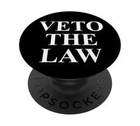 Veto the Law Anti Fascism Resist Protest No Kings in America PopSockets PopGrip Adesivo