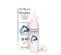 Vetoquinol SONOTIX DETERGENTE AURICOLARE PROFONDO CANI E GATTI 120 ML + CANNULA CORTA RIGIDA + CANNULA LUNGA FLESSIBILE