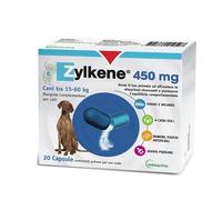 Vetoquinol Zylkene 450 mg cani - Mangime complementare per la gestione dello stress, 20 capsule