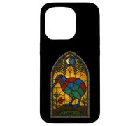 Vetrata Kiwi Bird Window Art Custodia per iPhone 15 Pro