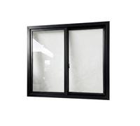Vetrata Scorrevole e Finestra In Alluminio per Garage e Capannone Giardino - Antiruggine, Facile da Pulire con Zanzariera Finestra(Black,68x43cm)