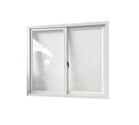 Vetrata Scorrevole e Finestra In Alluminio per Garage e Capannone Giardino - Antiruggine, Facile da Pulire con Zanzariera Finestra(Bianco,100x43cm)