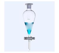 Vetreria da laboratorio 1 pz Imbuto di separazione a forma di pera in vetro da laboratorio con pistone in vetro/PTFE da 60/125/250/500/1000/2000 ml(500ml PTFE Piston)