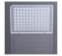 Vetreria da laboratorio 10 pezzi 96 pozzetti Micropiastre Piastra mezza gonna Trasparente PCR Tubi 0,1 ml 0,2 ml(0.1ml Half Skirt)