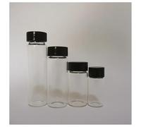 Vetreria da laboratorio 20 pezzi 3/510/15/20/30/40/50ml Flacone di vetro trasparente for laboratorio Flacone di reagente trasparente con tappo a vite in plastica e tampone(10ml 18x65mm 20pcs)
