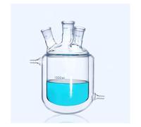 Vetreria da laboratorio 250 500 1000 ml 4 colli bottiglia di vetro Boro.3.3 con rivestimento a strati, vetreria da laboratorio for esperimenti(1000ml 29-24-24-24)