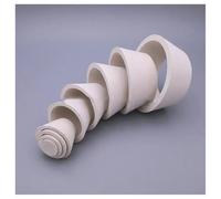 Vetreria da laboratorio 8 * 1 pz/set tappo di chiusura for bottiglia con filtro porta imbuto in gomma for esperimenti(White-417)